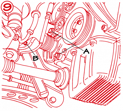 barchetta-club.pl - Wymontowanie alternatora - śruby mocujące alternator